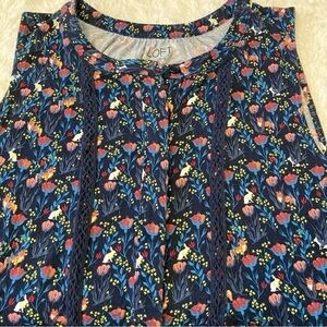 Loft bunnies, foxes and poppies sleeveless tunic